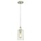 Westinghouse Pendant 60W Mini Carmen, Brushed Nickel Clear, Textured Glass 6329000 - alternate 1